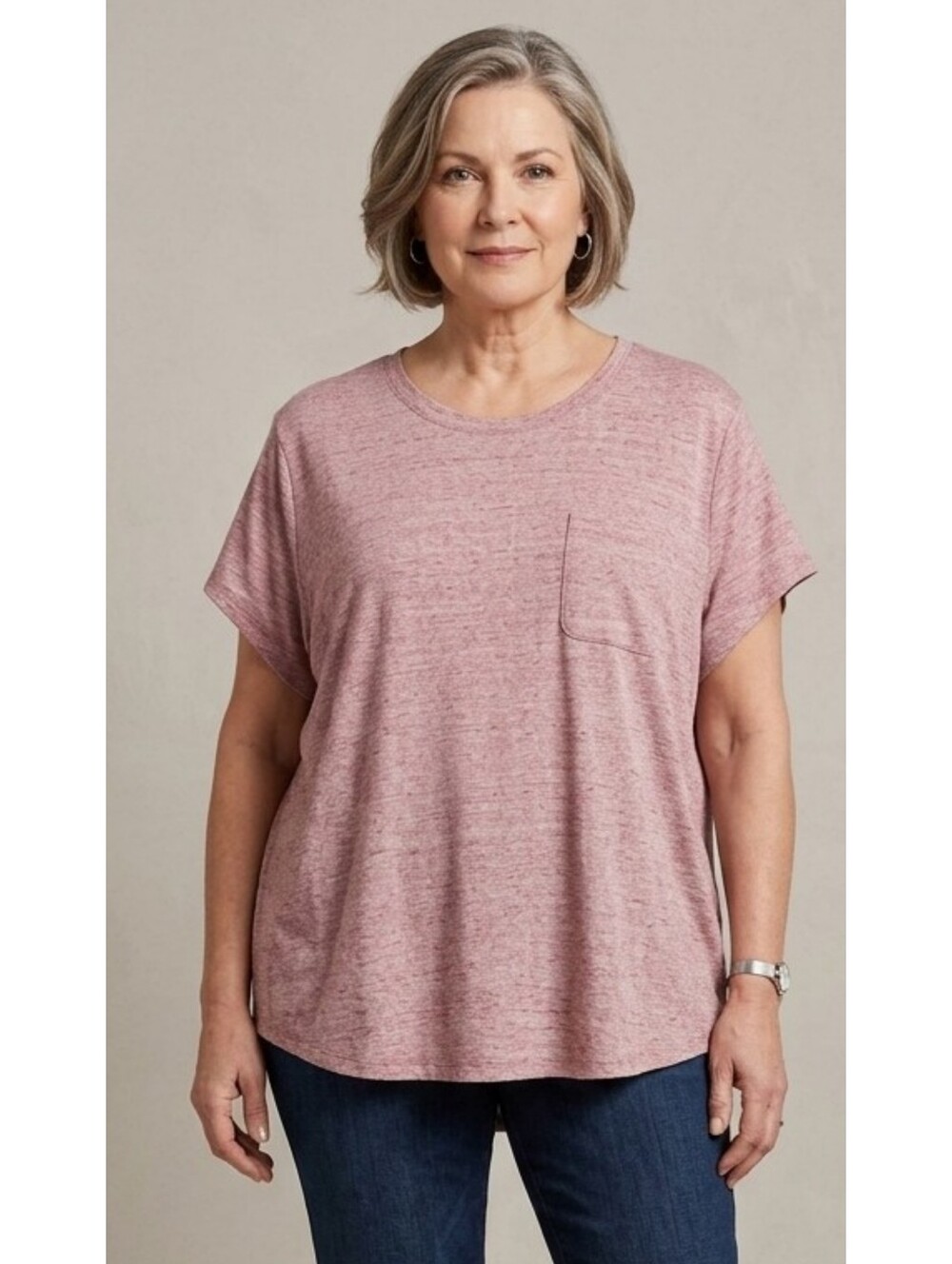 Falls Creek Plus Size Woman Short Sleeve Pocket Tee